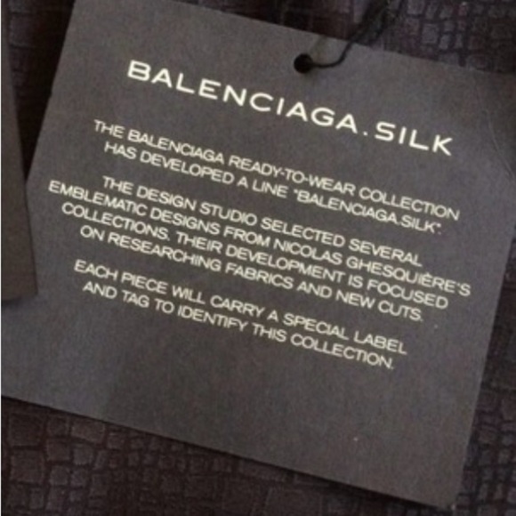 Balenciaga Silk Y2K Jacquard Ruffled Silk Dress 2009 Collection Navy & Black 🖤 6 - Picture 7 of 10